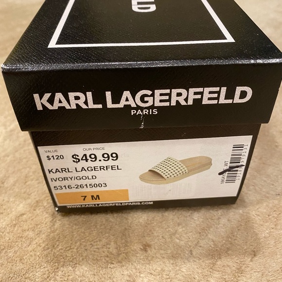 Size 7 Karl Lagerfeld Slides - Picture 2 of 4